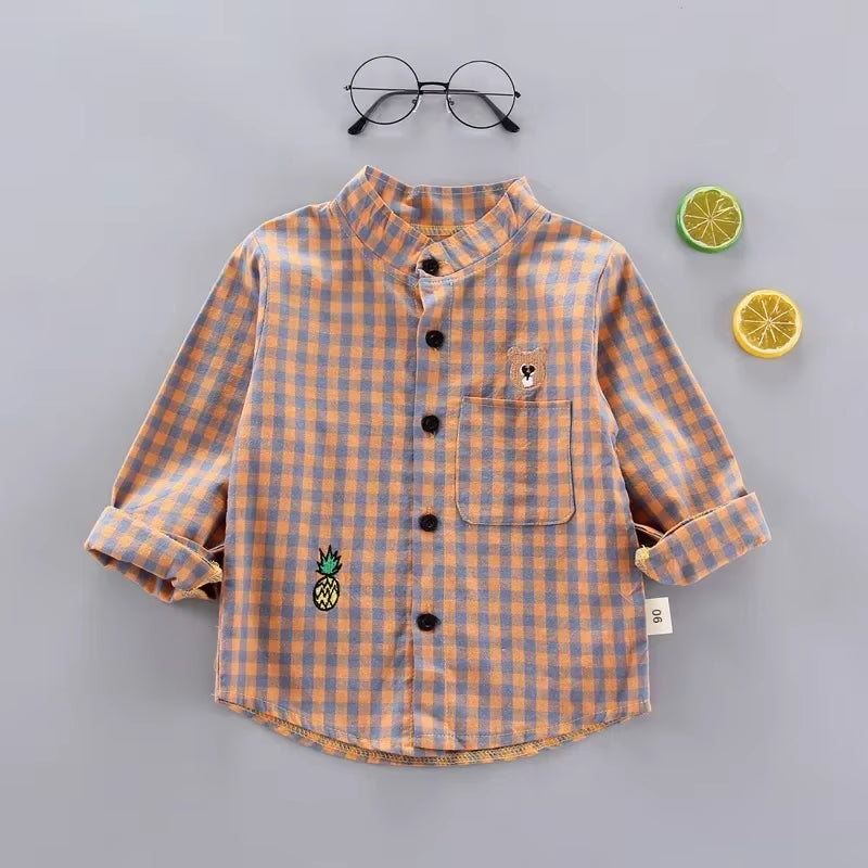Spring Autumn Kids Baby Boys Cotton Clothes Shirt Toddler Girls Tee Clothing Children Wears Infant Blouse 1 2 3 4 5 Years