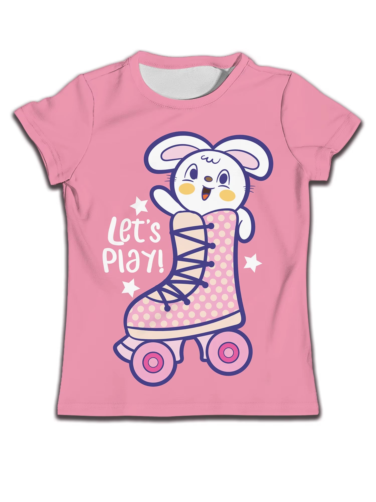 Black Tops for Girls Birthday T Shirts Kids Cartoon Clothes 3 12 Years Rabbit Moon Baby Boys Clothing Children T-Shirt KID Girl