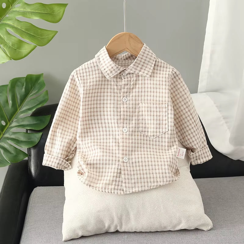 Spring Autumn Kids Baby Boys Cotton Clothes Shirt Toddler Girls Tee Clothing Children Wears Infant Blouse 1 2 3 4 5 Years