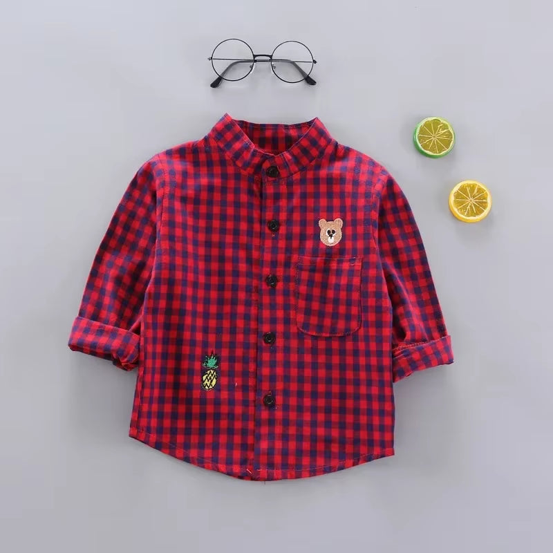 Spring Autumn Kids Baby Boys Cotton Clothes Shirt Toddler Girls Tee Clothing Children Wears Infant Blouse 1 2 3 4 5 Years