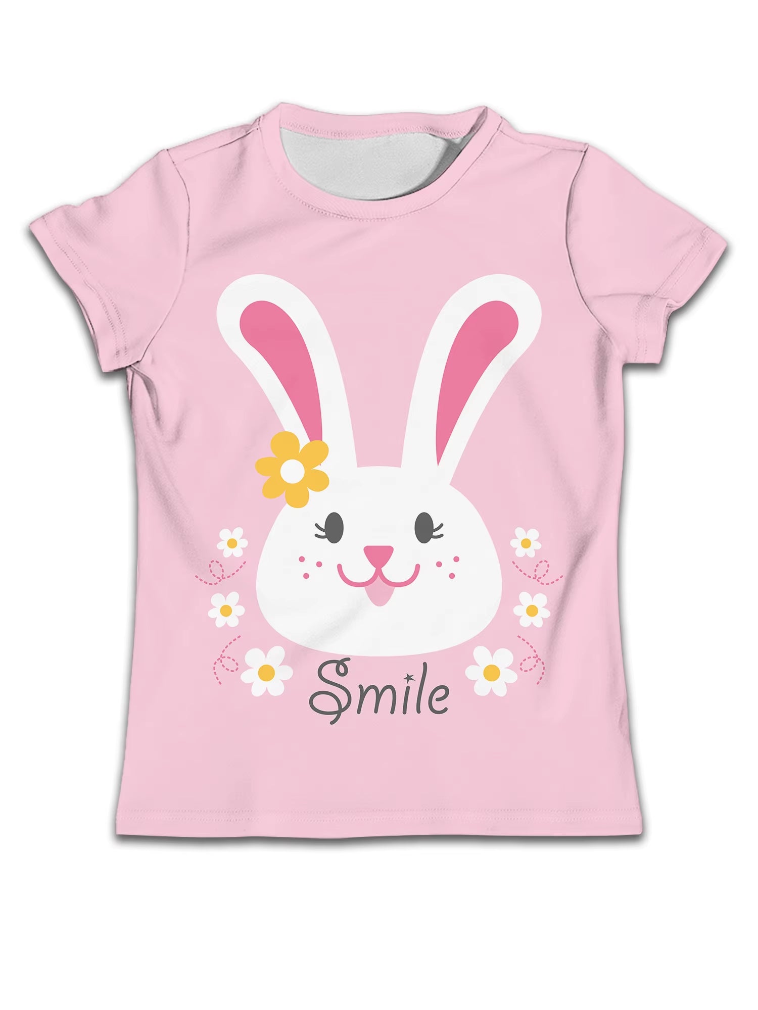 Black Tops for Girls Birthday T Shirts Kids Cartoon Clothes 3 12 Years Rabbit Moon Baby Boys Clothing Children T-Shirt KID Girl